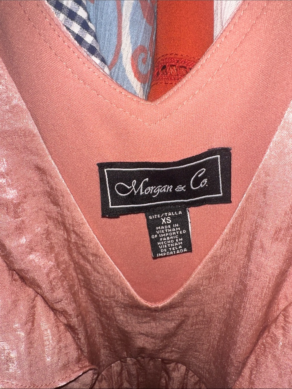 Morgan & Co. Peach Ruffle Mini Dress - Picture 7 of 9
